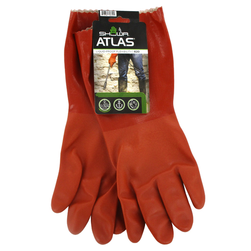 12 Pairs Showa Atlas 317 Hi-Vis Gloves – Size Medium – Grip Palm Coating