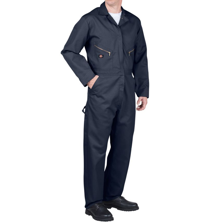 B Blesiya Jeans Jumpsuit Working Uniform Electric Steam Welding Suit Mens Deluxe Unlined Long Sleeve Coverall Medium 170-175 Navy blue